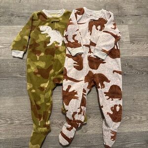 Carter’s Fleece Dinosaur Pajamas Featuring T-Rex. Boy’s 12 months .